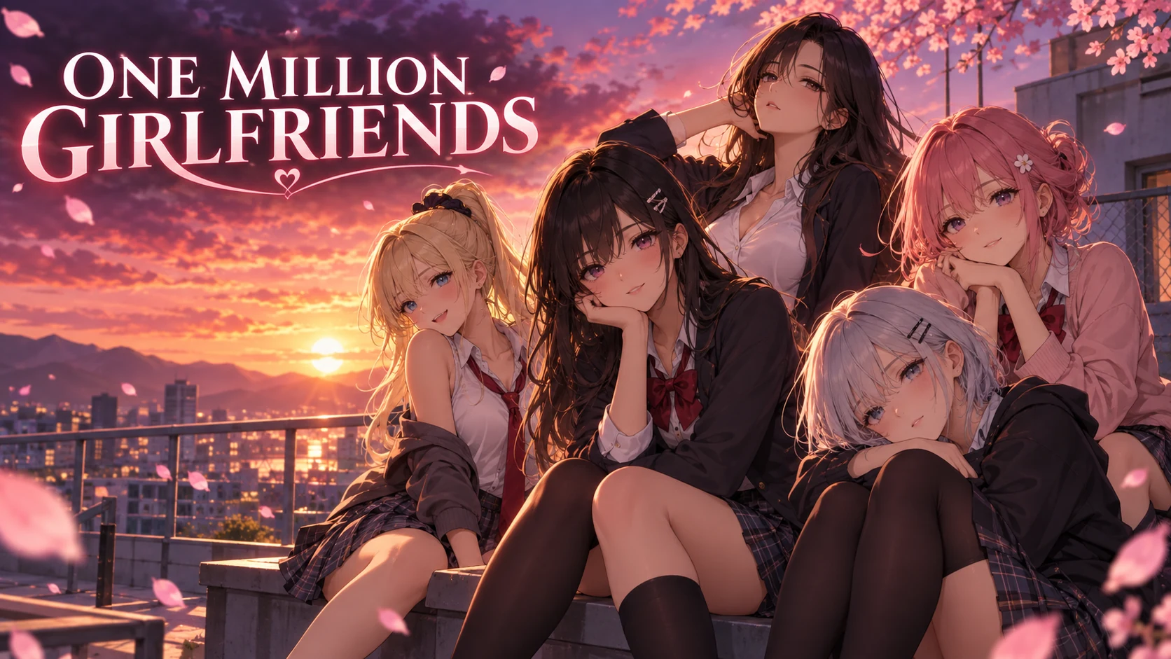 One Million Girlfriends cover art with the title prominently displayed.